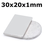 30x20x1mm flat magnet, super magnetic rare earth magnet