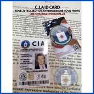 ◵ ➕◬ ➱ CIA CENTRAL INTELLIGENCE AGENCY ID CARD NOVELTY CARD MOVIE PROPS (CUSTOMIZABLE)