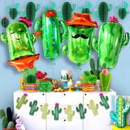 4pcs Cactus Balloons for Cactus Party Decorations - Big 32 Inch Fiesta Balloons Cinco De Mayo Balloo
