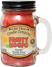 Our Own Candle Company, Fruity Hoops Scented Mason Jar Candle, 100 Hour Burn Time, 13 Ounces