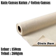 Kain Kanvas Katun / Cotton Canvas / Bahan Kanvas Lukis / Tas Kanvas