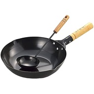 Tamahashi "Chen Jian-ichi" IH200V compatible Peking Pot 28cm with Chinese ladle CK-333R Black