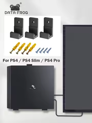 DATA FROG 3Pcs/Set Wall Mount For PS4 Console Host Rack Storage Mount Bracket Holder For PS4 Pro/ PS