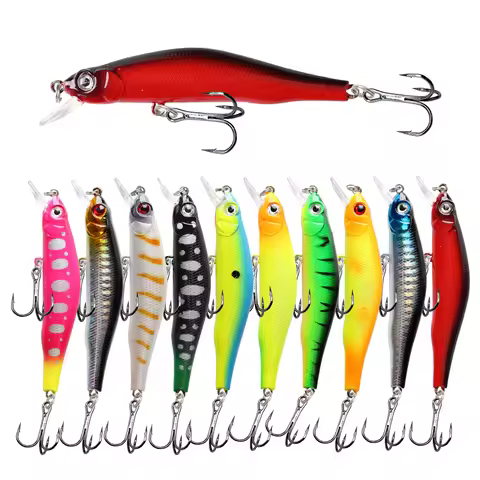 1pcs sinking Minnow Fishing Lure Wobblers Hard Artificial Bait 3D Eyes 8cm 8.5g High Quality Crankba