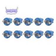10Pcs LED Bulb Meter Dash B8-5D T5 Lamp with Holder Blue Tuning Auto Car Light