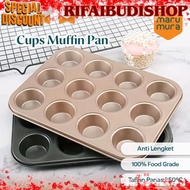 Marumura Bakeware 6 / 12 Cup Muffin Pan | Cupcake Tray | Muffin Tray | Cupcake Mold Pan