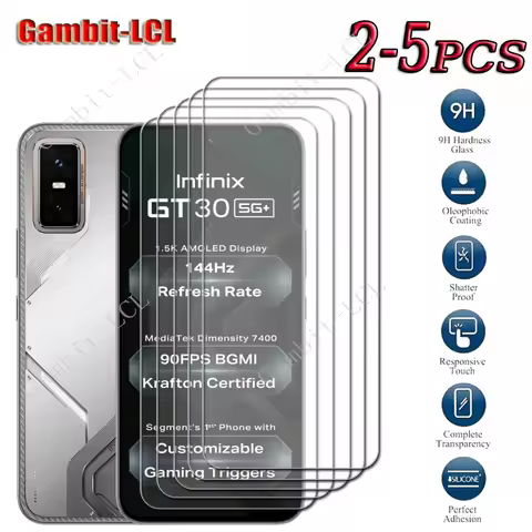 2-5PCS 9H HD Tempered Glass For Infinix GT 30 5G+ 6.78 InfinixGT30 Pro GT30Pro GT30 30Pro Screen Pro