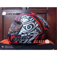 Ink CL MAX Series 8 Matt Black Red Helmet | Ink CL MAX 8 Matt Red Fullface Helmet Original SNI