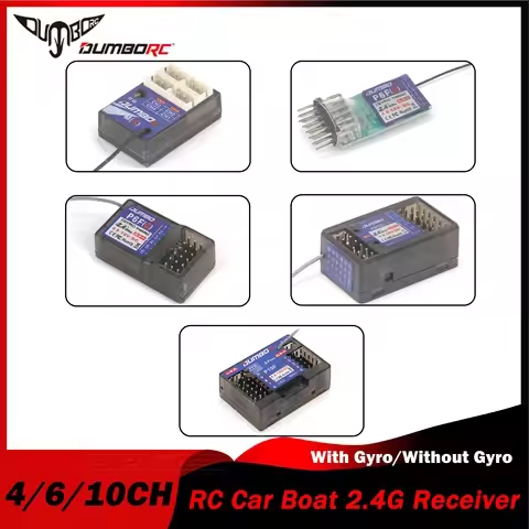 DUMBORC 4/6/10CH 2.4G Gyro Receiver P10FG P6DCG P6FG X6FG Mini P4FMG for X6 X4 Transmitter Remote Co