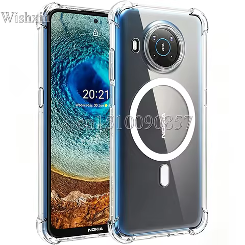 Reinforced Corners Shockproof Case Magnetic Wireless Charging Clear Cover for Nokia X30 X20 X10 G10 