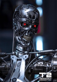 絕版 雙槍 特別版 1:4 未來戰士 合金骨架 quarter scale diecast Terminator T1 Hottoys Endoskeleton special edition qs0