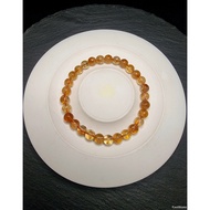 Citrine Pyramid Quartz Crystal Full Natural Stone Bracelet 5A 6.5mm F1477