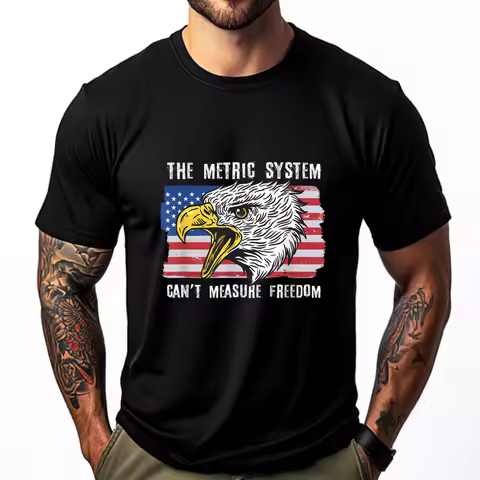 The Metric System Can't Measure Freedom 4th of July Cute Oversized T Shirt Custom T Shirt T Shirt fo