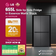 LG GC-B257KQJW Side by Side Fridge in Essence Matte Black (655L)