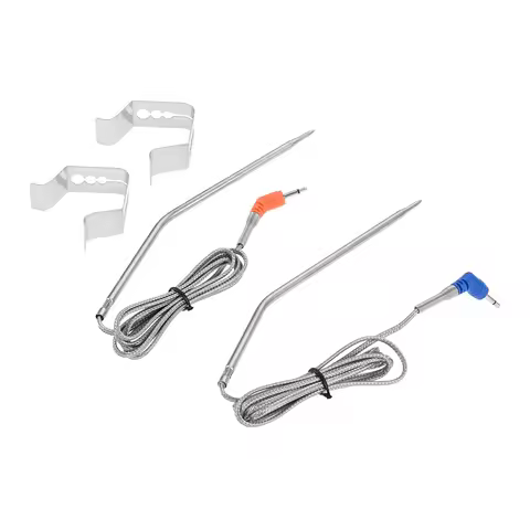 2pcs Replacement Meat Thermometer Probes Stainless Steel Fit for Thermopro TP04 TP06 TP07 TP08 TP09 