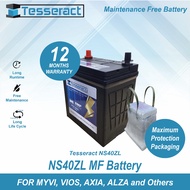 CAR BATTERY TESSERACT NS40ZL/40B20L MF BATTERY - FOR MYVI, BEZZA, VIVA,  AXIA - 12 MONTHS WARRANTY