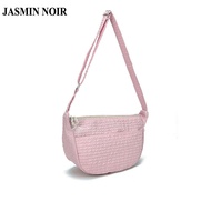 JASMIN NOIR Oxford Floral Print Women's Sling Bag Simple Candy Color Messenger Bag Small Saddle