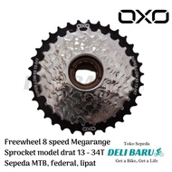 OXO Freewheel 8 speed megarange sprocket model drat 13-34T 