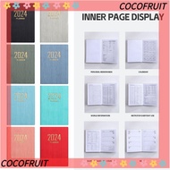 COCOFRUIT 2024 Agenda Book, Pocket with Calendar Diary Weekly Planner, High Quality A7 To Do List English Notepad Students