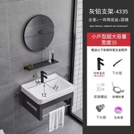 Bathroom Cabinet with Smart Mirror Cabinet Set Modern Simple Slate Ceramic Bathroom Cabinet