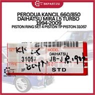 PERODUA KANCIL 660/850 DAIHATSU MIRA L5 TURBO 1994-2009 PISTON RING SET 4 PISTON TP PISTON 31057