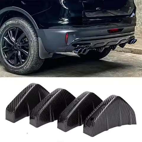 Car Rear Bumper Diffuser Caps Universal Rear Bumper Diffuser Lip Splitter Fin Trim Cap Shark Fin Spo