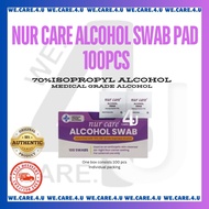 NUR CARE ALCOHOL SWAB /  STERILE ALCOHOL PAD 100'S l MEDICAL GRADE ALCOHOL SWAB PADS