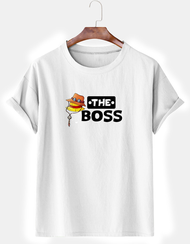 Kaos Pria The BOSS Atasan Lengan Pendek Oblong Distro Pakaian Laki Laki Tshirt Man Dalaman Baju Logo