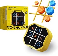 GiiKER Tic Tac Toe Bolt Game 3-In-1 Handheld Puzzle Game Console Portable For Ages 3+ Yellow