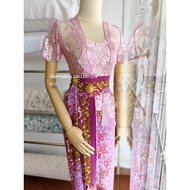 MERAH F1 Brocade Kebaya | Short Sleeve | Pink Color