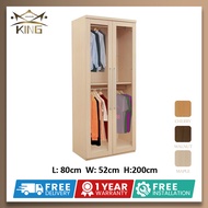 Maxco Open Door Wardrobe (2 doors) with glass door