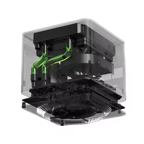 FEVM FN60G WE Core i9-14900KF RX 6600M/RTX 4060 Dedicated Card Water Cooled Mini PC Host DDR5 PCIe4.