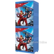 LEMARI PAKAIAN ANAK MICKEY MINNIE HELLO KITTY DORAEMON AVENGER POWER PUFF BEN 10 PLASTIK