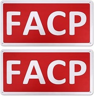 2pcs FACP Sign, 11.81x5.91in/30x15cm Fire Alarm Control Panel Aluminum Reflective FACP Sign for Door
