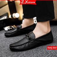Men's Loafers summer breathable English casual shoes Boat Shoes leather shoes