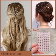 Gem Pearl Sticker Hair Decoration Nose Earring Sticker Face Decoration Gems Face Decoration For Hair