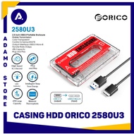 Orico 2580U3 Casing Hard Disk 2.5" Sata USB 3.0 HDD/SSD Enclosure Tape