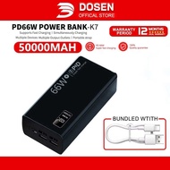 DOSEN Power Bank K7 Fast Charging Four USB Portable Digital Display Battery PD66W