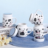 D0512-Cute Cow Ceramic Cup Mug Student Water Cup Household Milk Cup High-value Fresh Milk Cup Coffee