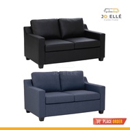 Jo ELLE - Bethany 2 Seater Sofa/ High Quality PU & Fabric Sofa / Premium Lounge Sofa