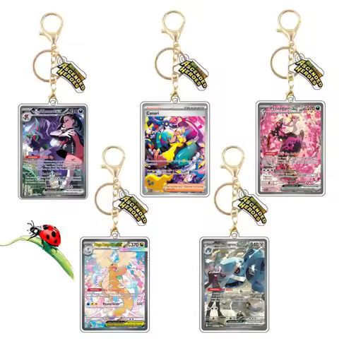 Anime Acrylic Keychain for Marni Canari Fezandipiti Mega Dragonite Ex Metagross Diy Acrylic Key Buck