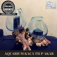 AKUARIUM IKAN CUPANG BETA FISH 2 (DUA) TINGKAT XXL / KACA TIUP DAN AKAR BALI / AQUASCAPE / AQUARIUM 