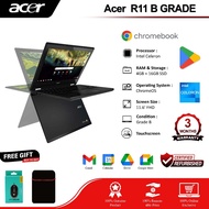 Cheapest Chromebook DELL 3189 ACER R11 2 in 1 4GB/32GB SSD TOUCH SCREEN FLIP 360 (USED SCREEN BUBBLE) SCREEN SIZE 11.6"
