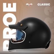 Gille Helmet 833 CLASSIC Plain Retro Motorcycle Helmet Full Face Dual Visor With Keychain