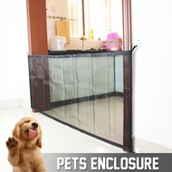 【READY STOCK】Magic Dog Gate Ingenious Mesh Dog Fence For Indoor and Outdoor Safe Pet Dog Gate Safety