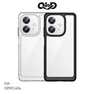 QinD OPPO A3x 5G Double Material Space Case Phone Protective Soft Edge Hard Back Panel No Yellowing