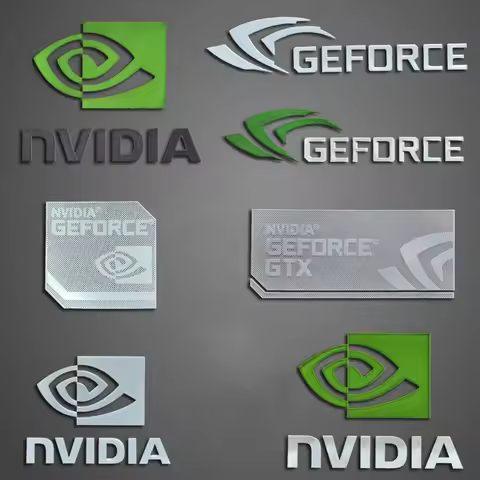 NVIDIA GeForce GTX RTX Metal Sticker For Laptop Tablet Desktop Computer Digital Personalized DIY Dec