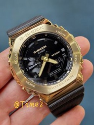 Casio Gshock GM-2100G-1A9 GM2100G-1A9 GM2100 GM2100G black gold metal watch 黑金 鋼殼 男女合適