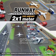Wholesale 2X1 Meter ZOE Floor Game Toy Runway Aircraft Landasan Airplane Diecast Helipad Map Simulat
