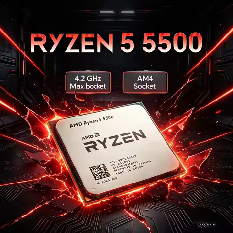 AMD Ryzen 5 5500 CPU R5 5500 3.6 GHz 7NM L3=16M 6-Core 12-Thread Processor Socket AM4 100-000000457
